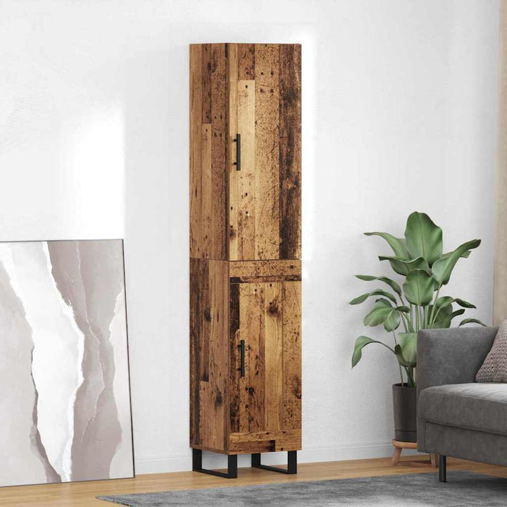 Highboard Gammelt træ 34,5 x 34 x 180 cm Konstrueret træ