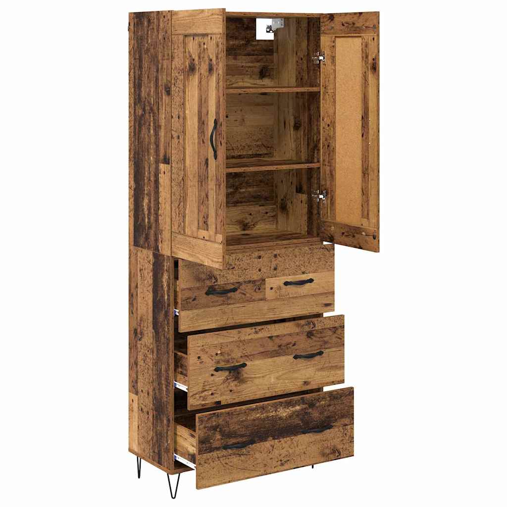 Highboard Gammelt træ 69,5 x 34 x 180 cm Konstrueret træ