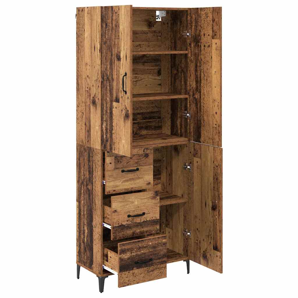 Highboard Gammelt træ 69,5 x 34 x 180 cm Konstrueret træ