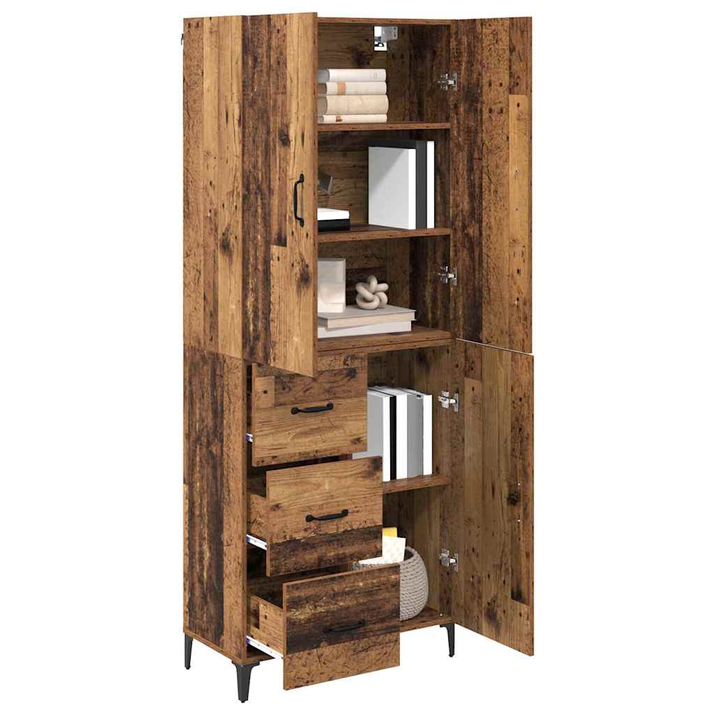 Highboard Gammelt træ 69,5 x 34 x 180 cm Konstrueret træ