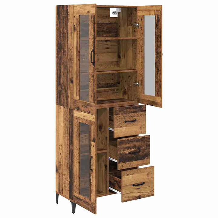 Highboard Gammelt træ 69,5 x 34 x 180 cm Konstrueret træ