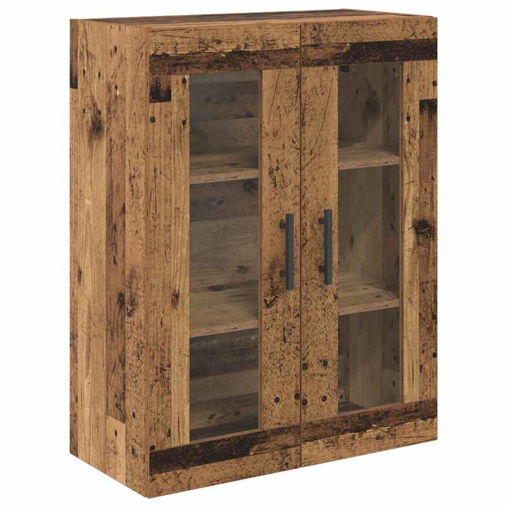 Highboard 2 stk. Gammelt træ 69,5 x 34 x 180 cm Konstrueret træ