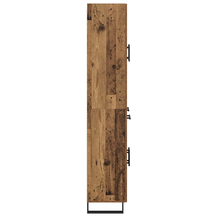 Highboard 2 stk. Gammelt træ 69,5 x 34 x 180 cm Konstrueret træ
