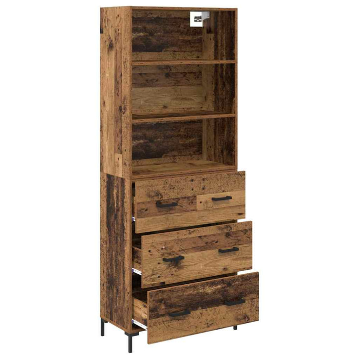 Highboard Gammelt træ 69,5 x 34 x 180 cm Konstrueret træ