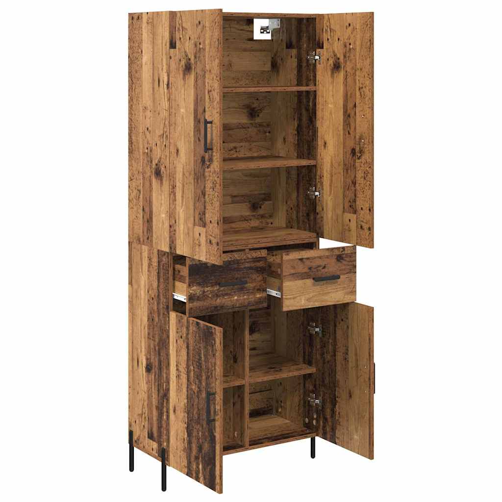 Highboard Gammelt træ 69,5 x 34 x 180 cm Konstrueret træ