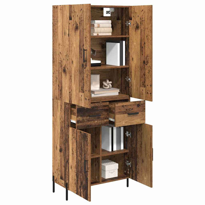 Highboard Gammelt træ 69,5 x 34 x 180 cm Konstrueret træ