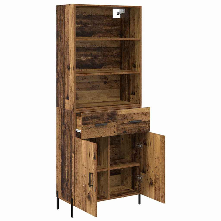 Highboard Gammelt træ 69,5 x 32,5 x 180 cm Konstrueret træ