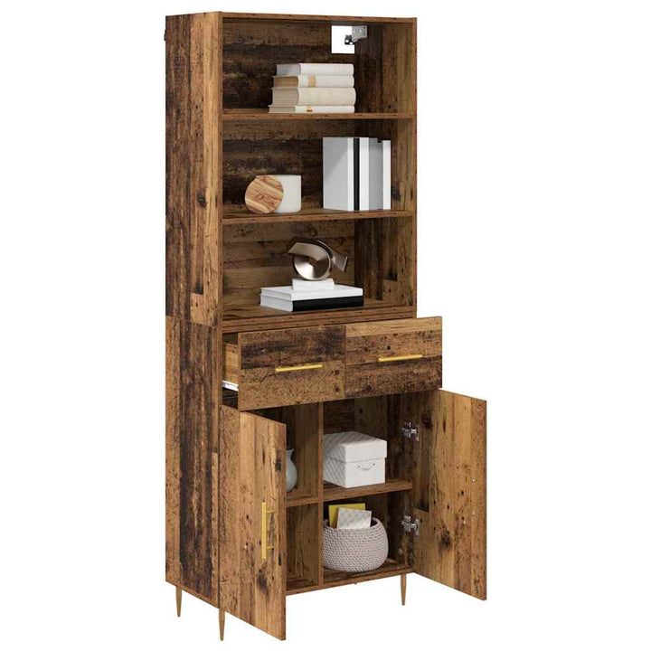 Highboard Gammelt træ 69,5 x 34 x 180 cm Konstrueret træ