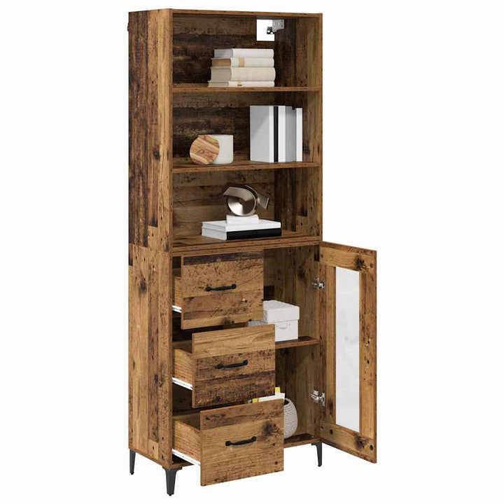 Highboard Gammelt træ 69,5 x 34 x 180 cm Konstrueret træ