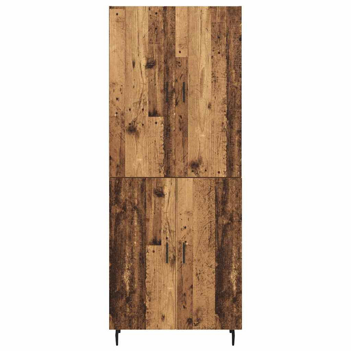 Highboard 2 pcs Gammelt træ Konstrueret træ