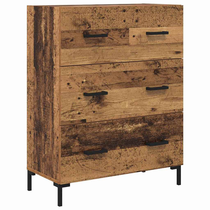Highboard med skuffe 2 pcs Gammelt træ Konstrueret træ
