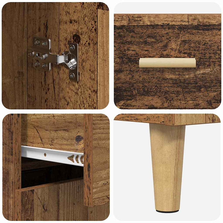 Highboard Gammelt træ 69,5 x 34 x 180 cm Konstrueret træ