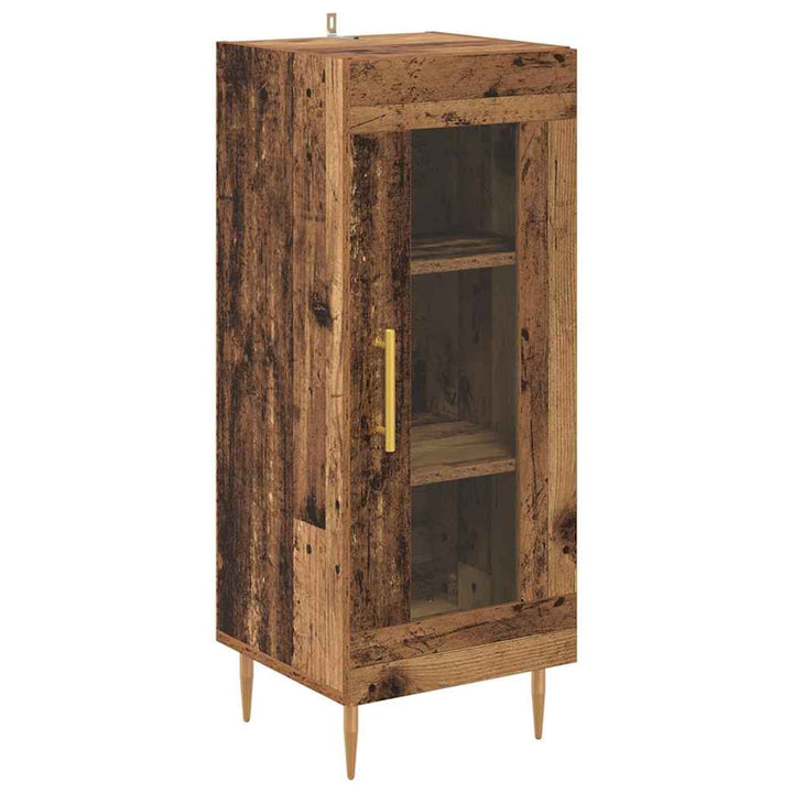 Highboard 2 pcs Gammelt træ Konstrueret træ
