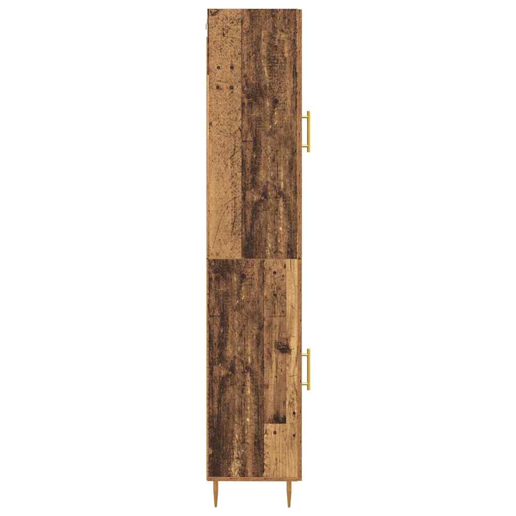 Highboard 2 pcs Gammelt træ Konstrueret træ