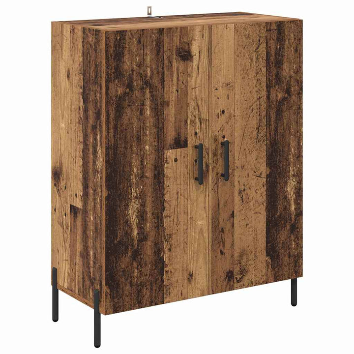 Highboard 2 pcs Gammelt træ Konstrueret træ