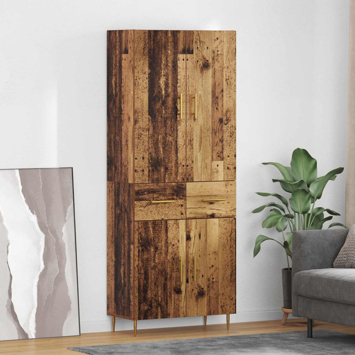 Highboard Gammelt træ 69,5 x 34 x 180 cm Konstrueret træ