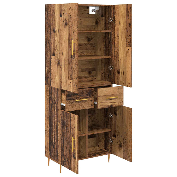 Highboard Gammelt træ 69,5 x 34 x 180 cm Konstrueret træ