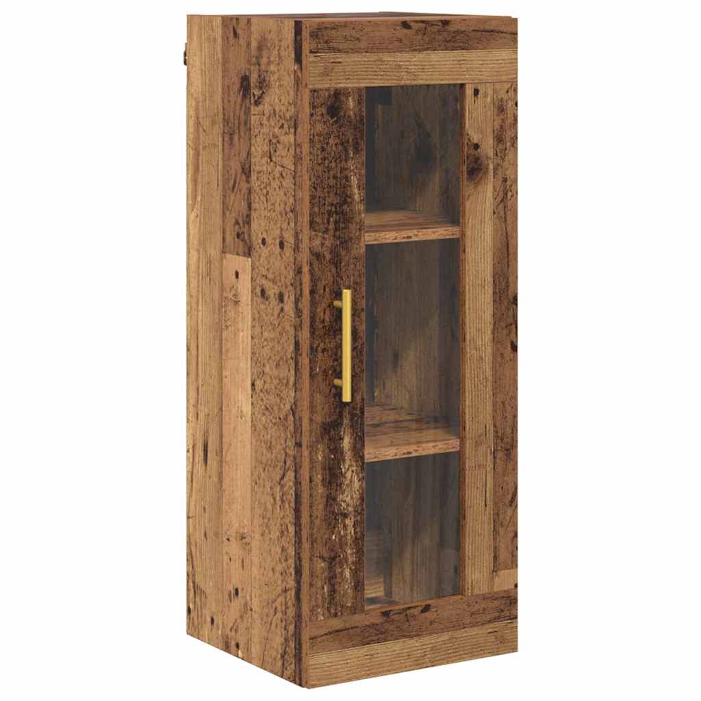 Highboard 2 pcs Gammelt træ Konstrueret træ