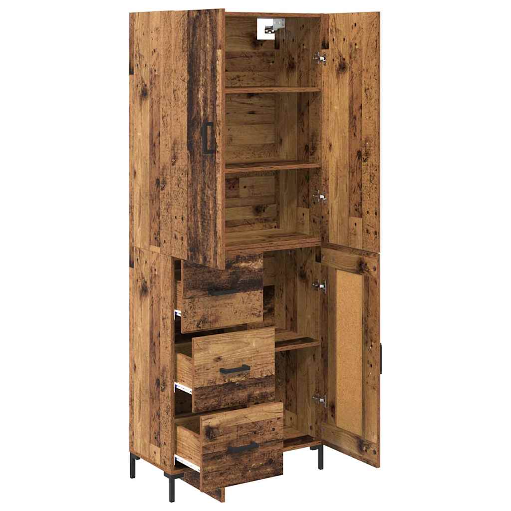 Highboard Gammelt træ 69,5 x 34 x 180 cm Konstrueret træ