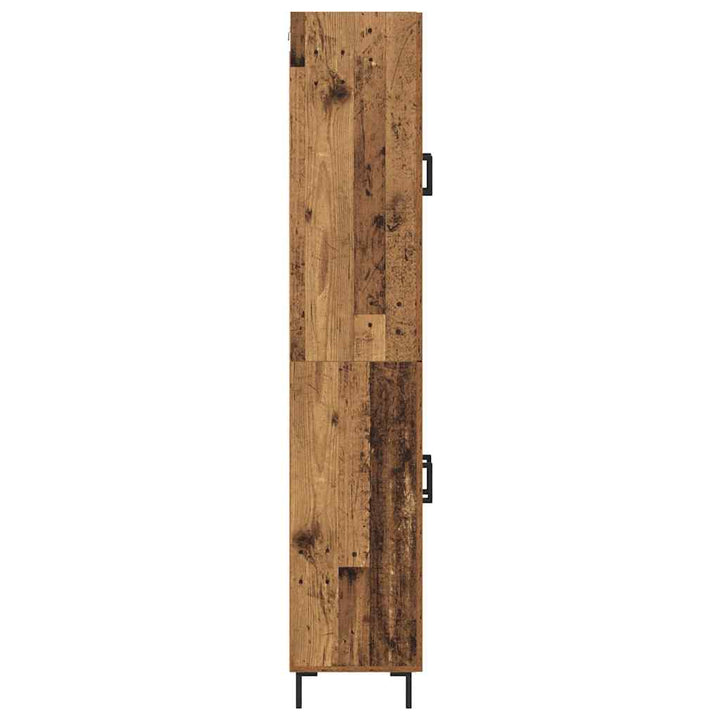 Highboard 2 pcs Gammelt træ Konstrueret træ