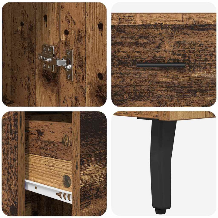 Highboard Gammelt træ 34,5 x 34 x 180 cm Konstrueret træ
