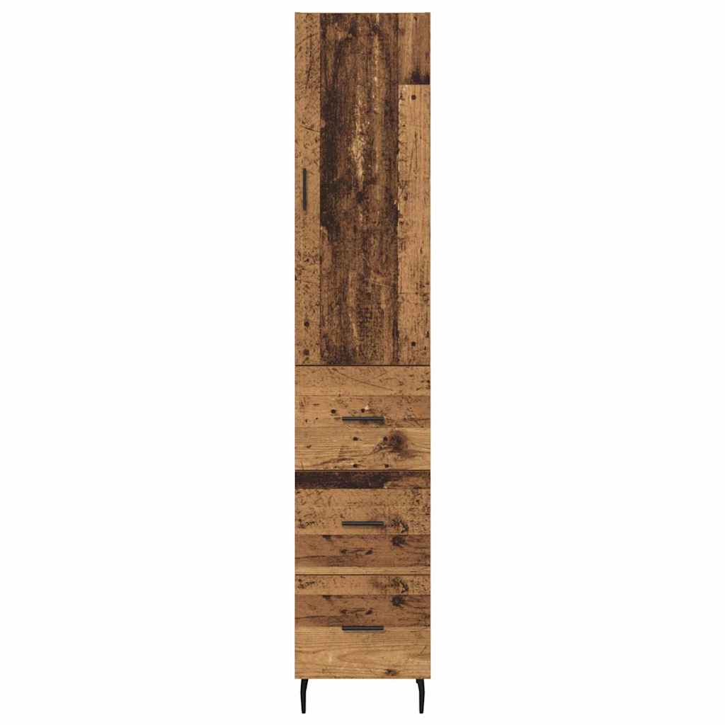 Highboard Gammelt træ 34,5 x 34 x 180 cm Konstrueret træ