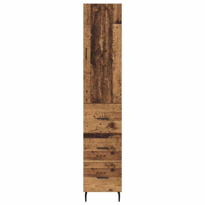 Highboard Gammelt træ 34,5 x 34 x 180 cm Konstrueret træ