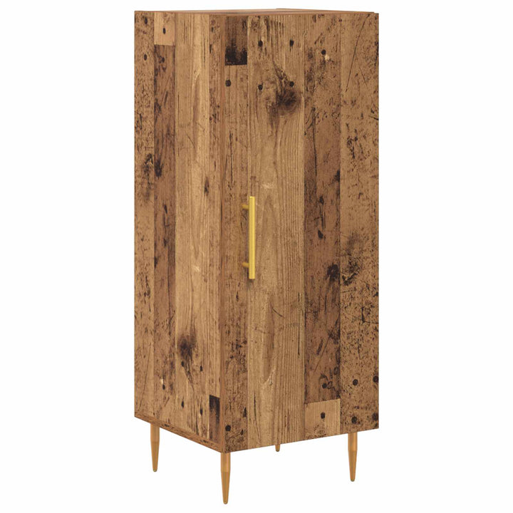 Highboard 2 pcs Gammelt træ Konstrueret træ
