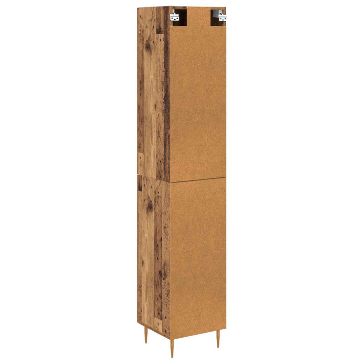 Highboard 2 pcs Gammelt træ Konstrueret træ