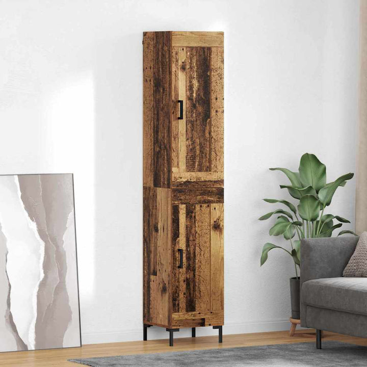 Highboard Gammelt træ 34,5 x 34 x 180 cm Konstrueret træ