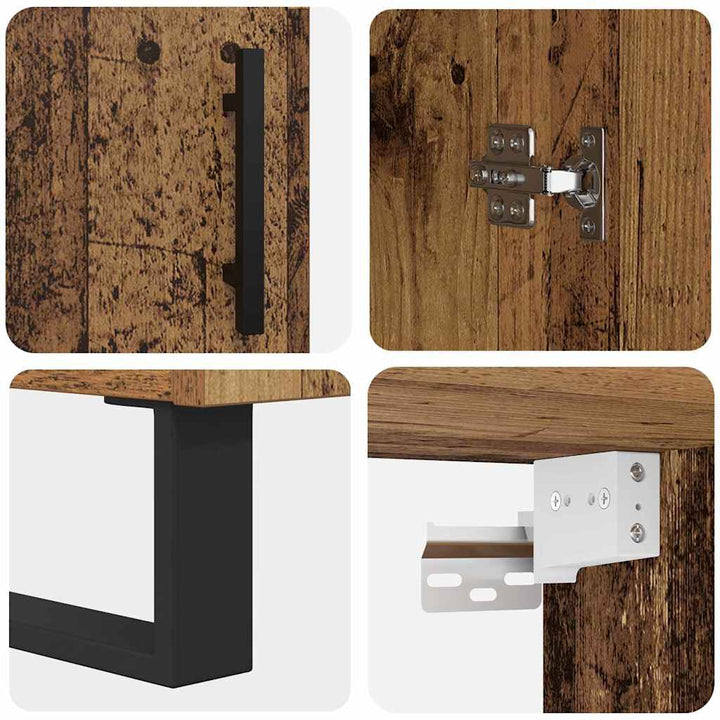 Highboard Gammelt træ 69,5 x 34 x 180 cm Konstrueret træ