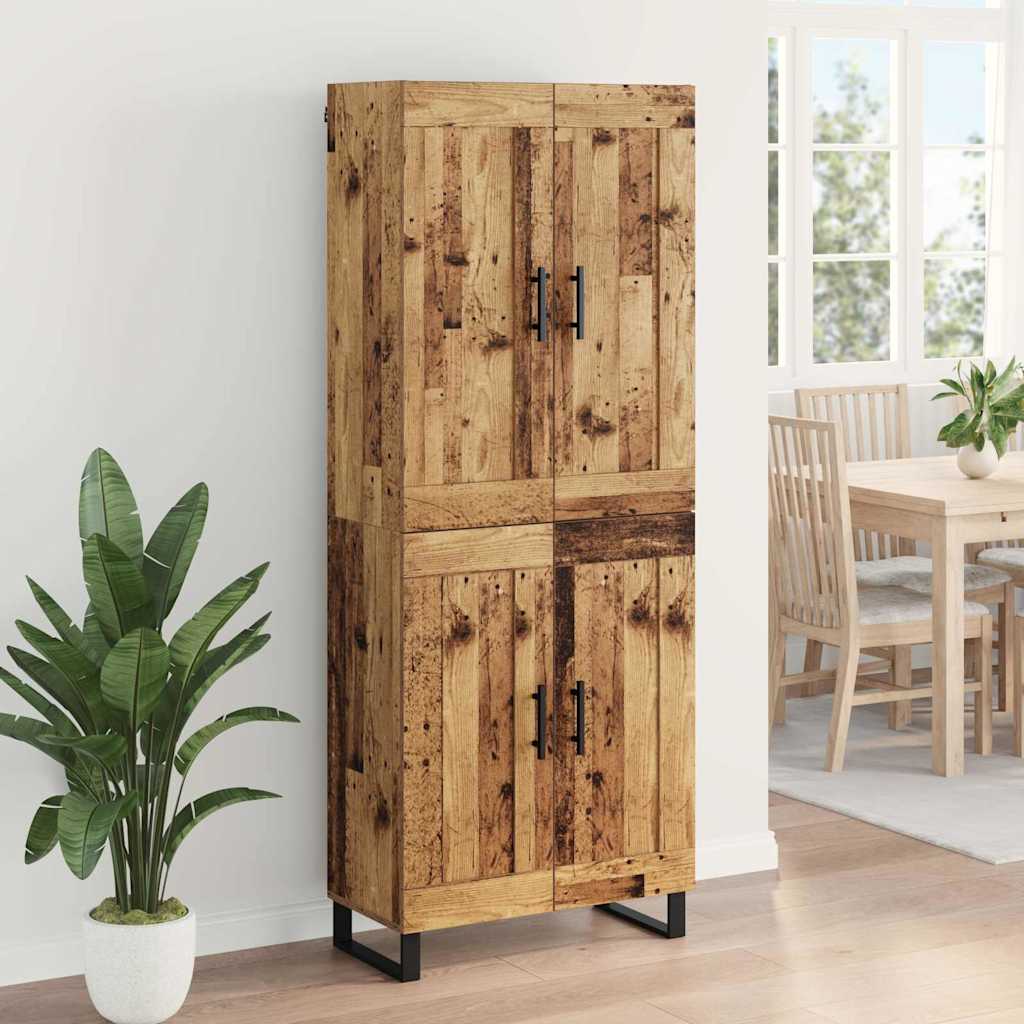 Highboard Gammelt træ 69,5 x 34 x 180 cm Konstrueret træ