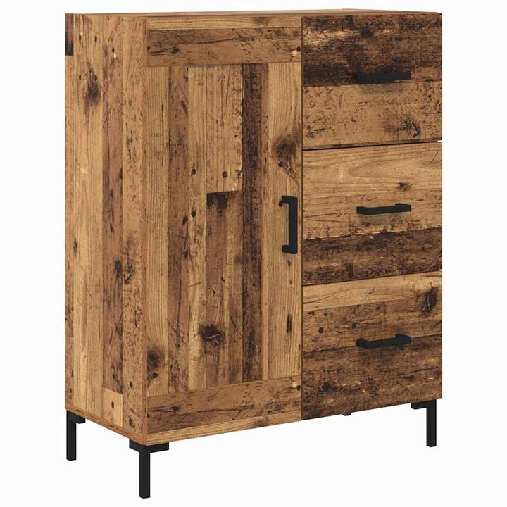 Highboard med skuffe 2 pcs Gammelt træ Konstrueret træ