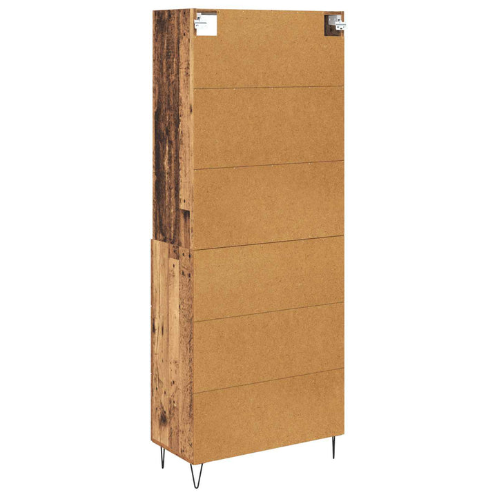 Highboard med skuffe 2 pcs Gammelt træ Konstrueret træ