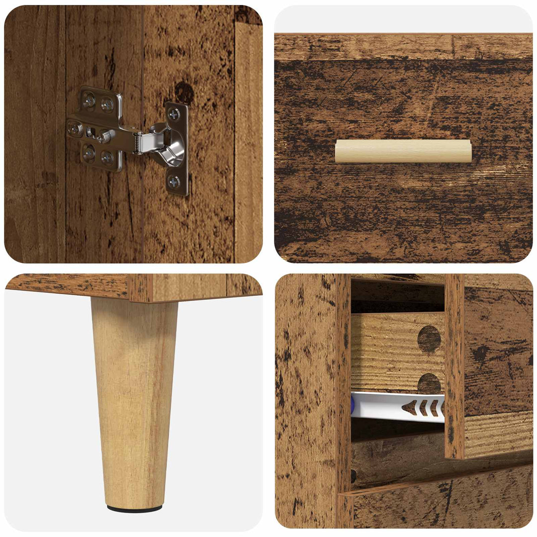 Highboard Gammelt træ 69,5 x 32,5 x 180 cm Konstrueret træ