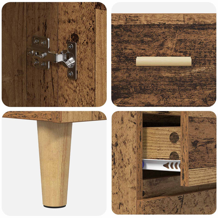 Highboard Gammelt træ 69,5 x 32,5 x 180 cm Konstrueret træ