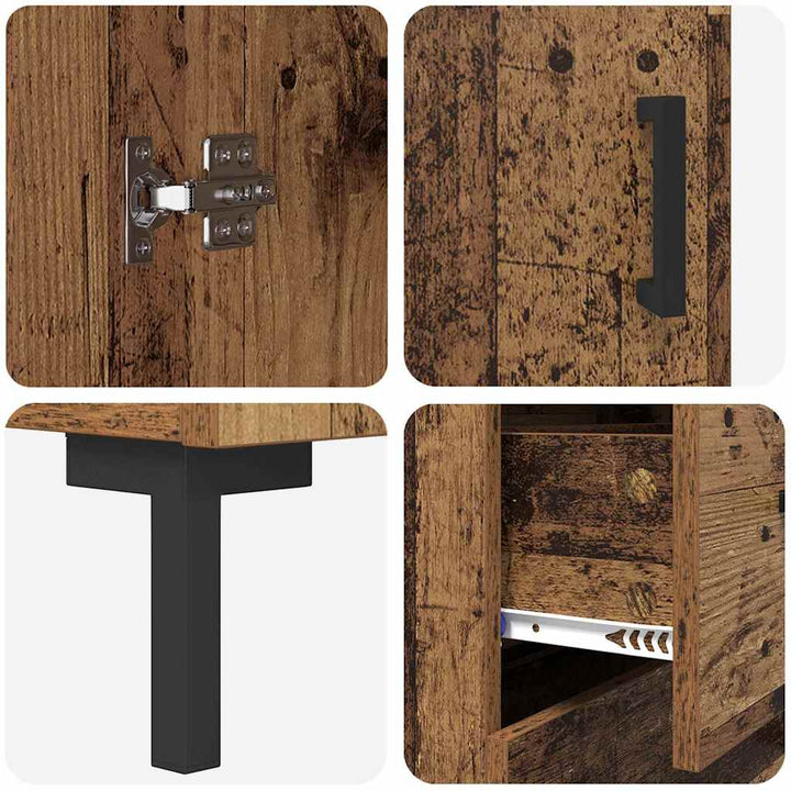 Highboard Gammelt træ 69,5 x 34 x 180 cm Konstrueret træ