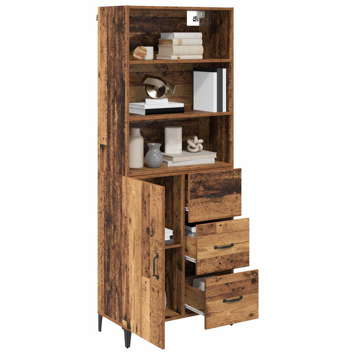 Highboard Gammelt træ 69,5 x 34 x 180 cm Konstrueret træ