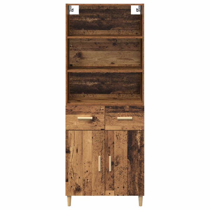 Highboard Gammelt træ 69,5 x 32,5 x 180 cm Konstrueret træ