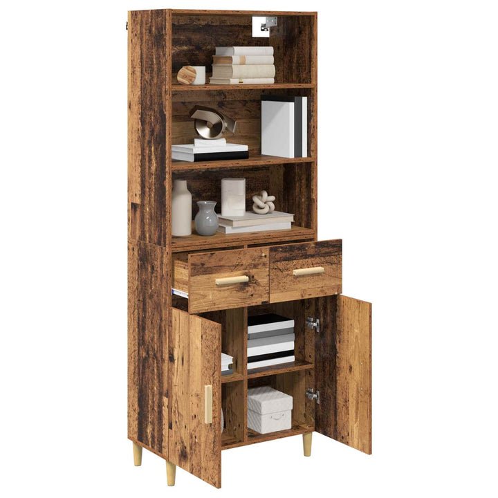 Highboard Gammelt træ 69,5 x 32,5 x 180 cm Konstrueret træ