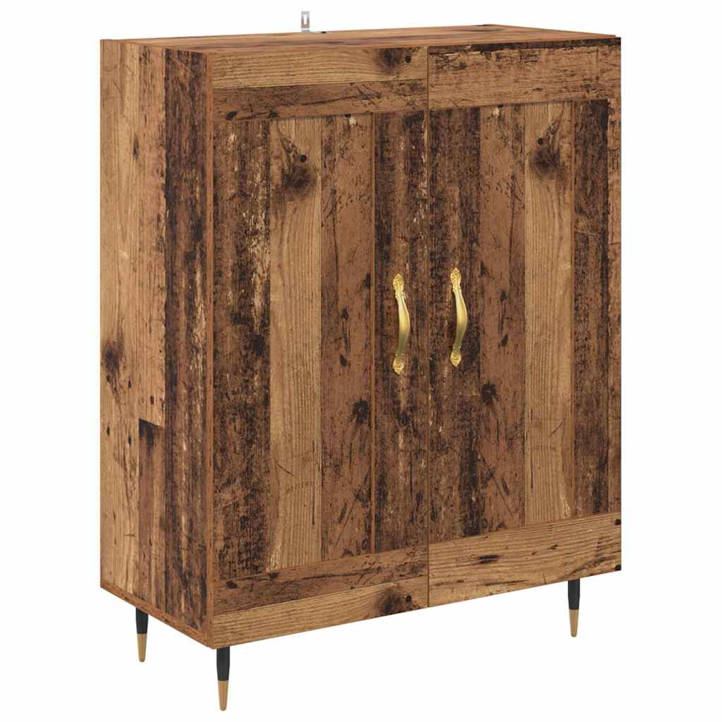 Highboard 2 stk. Gammelt træ 69,5 x 34 x 180 cm Konstrueret træ