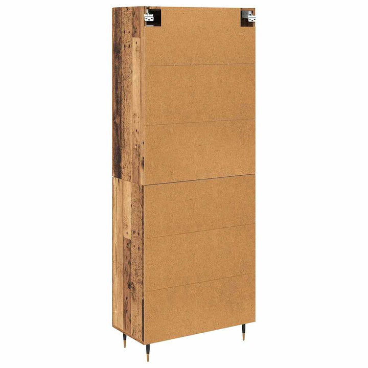 Highboard 2 stk. Gammelt træ 69,5 x 34 x 180 cm Konstrueret træ