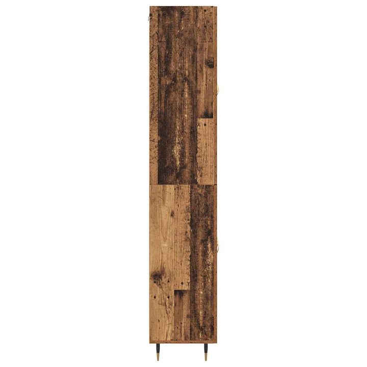 Highboard 2 stk. Gammelt træ 69,5 x 34 x 180 cm Konstrueret træ