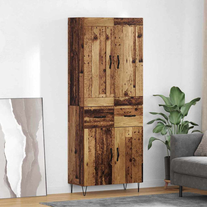 Highboard Gammelt træ 69,5 x 34 x 180 cm Konstrueret træ