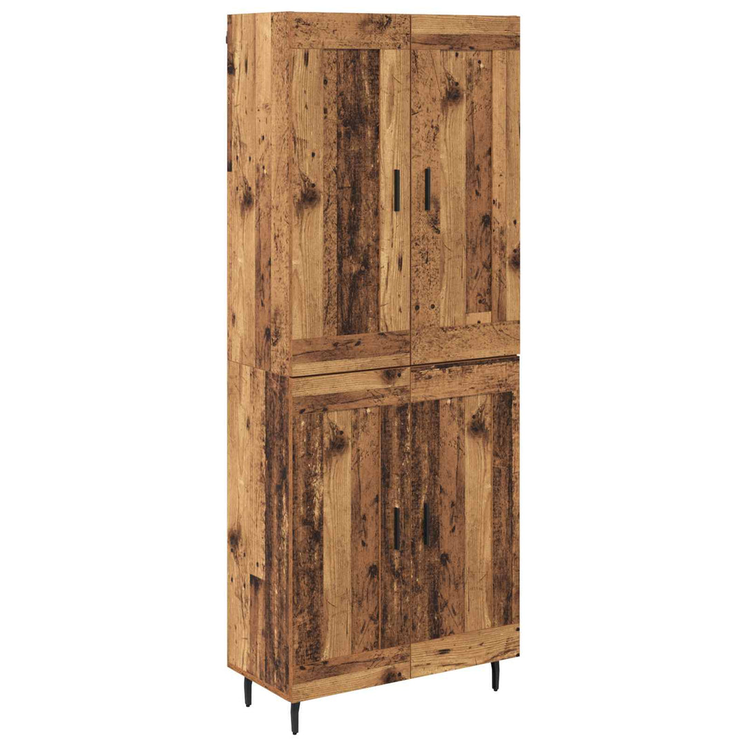 Highboard 2 stk. Gammelt træ 69,5 x 34 x 180 cm Konstrueret træ