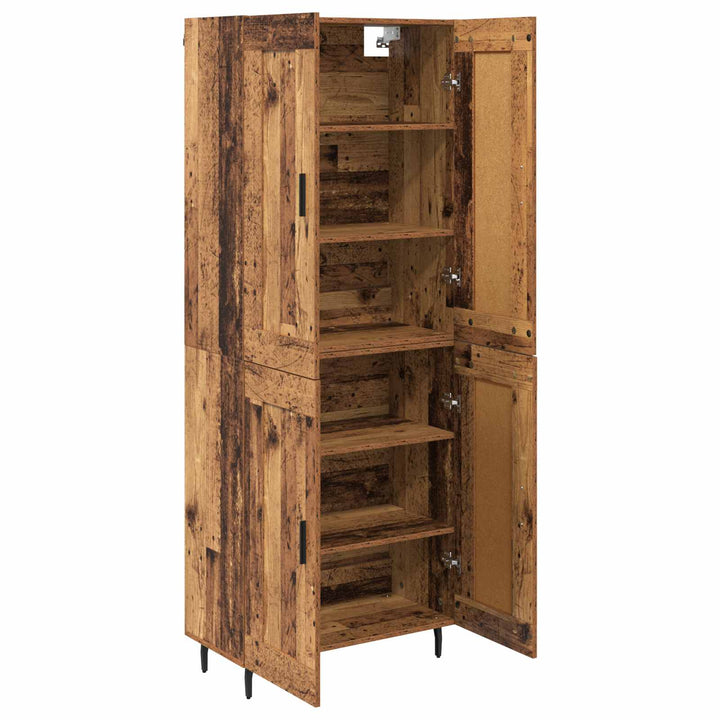 Highboard 2 stk. Gammelt træ 69,5 x 34 x 180 cm Konstrueret træ