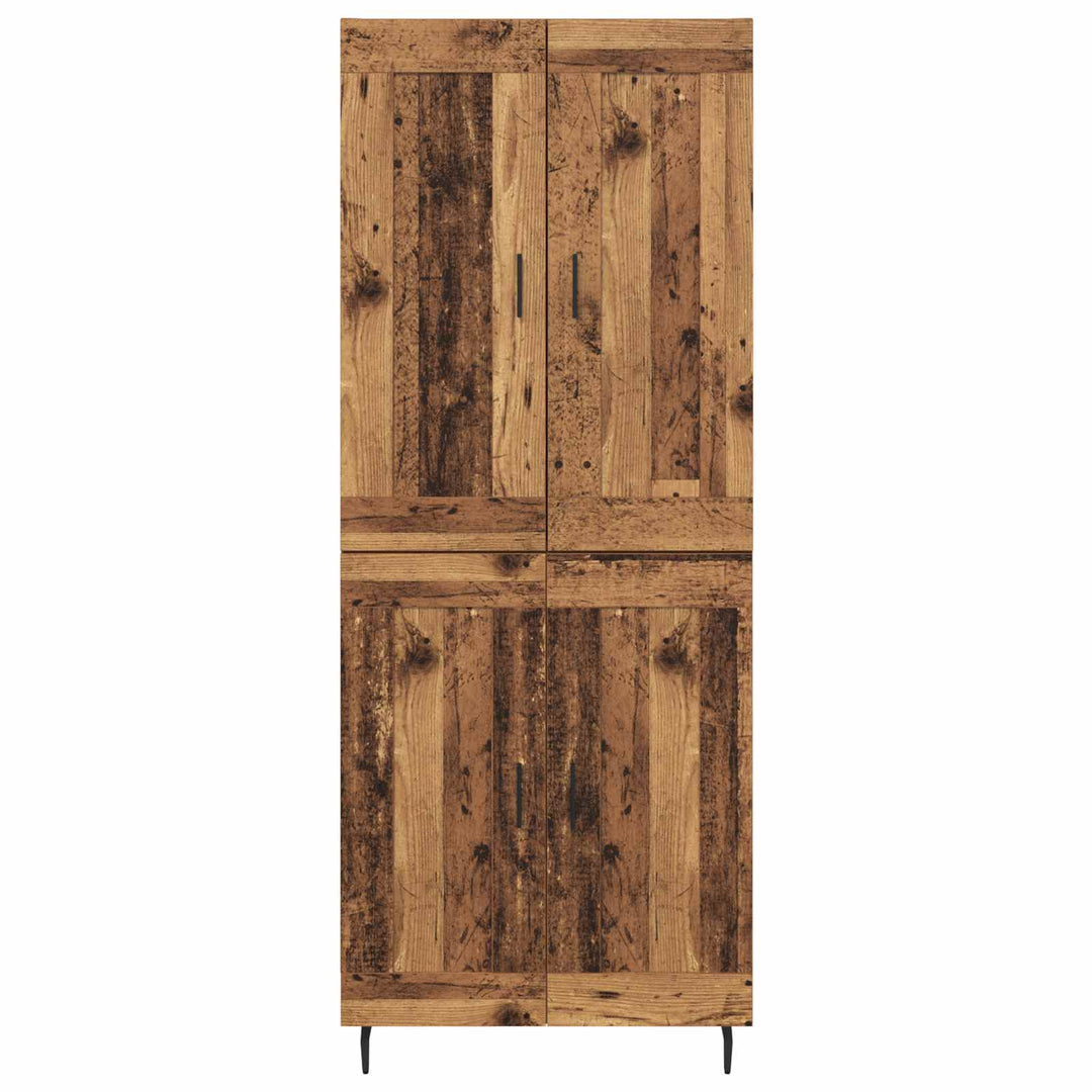 Highboard 2 stk. Gammelt træ 69,5 x 34 x 180 cm Konstrueret træ