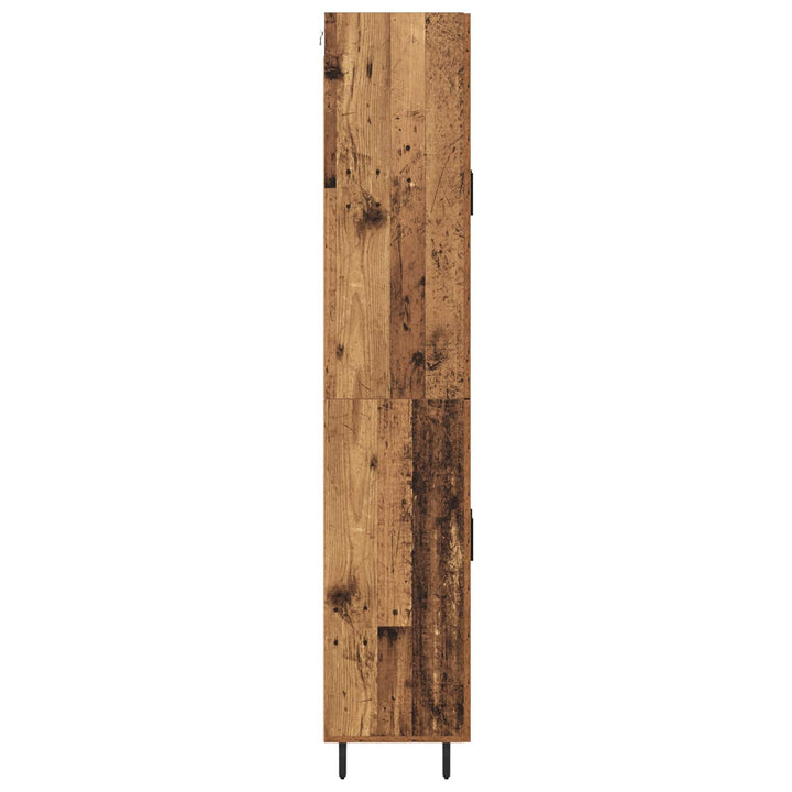 Highboard 2 stk. Gammelt træ 69,5 x 34 x 180 cm Konstrueret træ