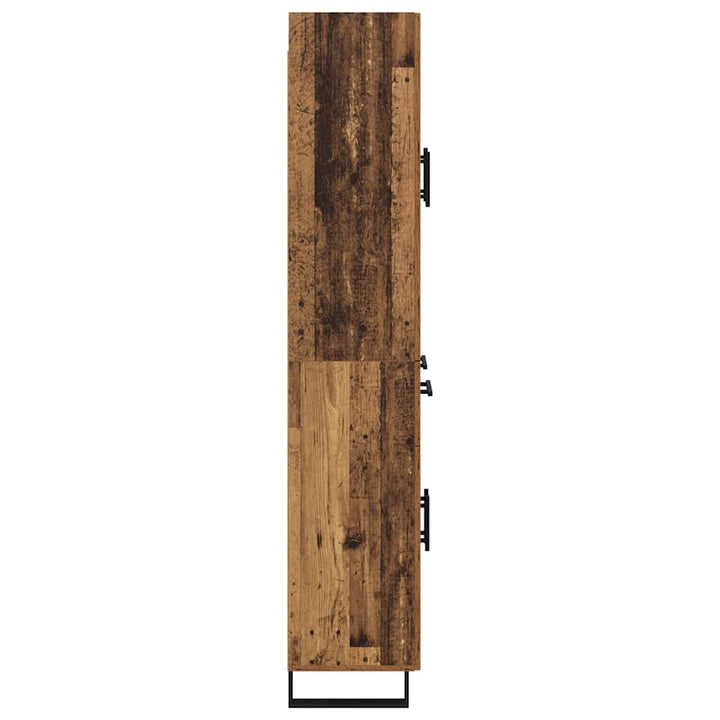 Highboard med skuffe 2 pcs Gammelt træ 69,5 x 34 x 180 cm