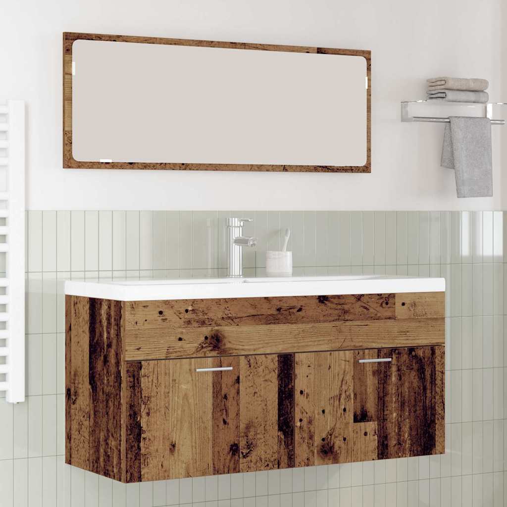 Badeværelsesskab Gammelt træ 100 x 38,5 x 46 cm Konstrueret træ